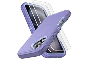 MXX Heavy Duty Made for iPhone 16 Plus Case with Tempered Glass Screen, 3-Layer Full Body Protection Shockproof Dustproof Anti-Drop Cover for 16 Plus Phone Case 6.7" Light Purple