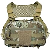 FEIWOOD GEAR Tactical Chest Pack Bag Molle EDC Pouch Bag with CCW Compartment Adjustable Strap Workouts Fishing Hunting