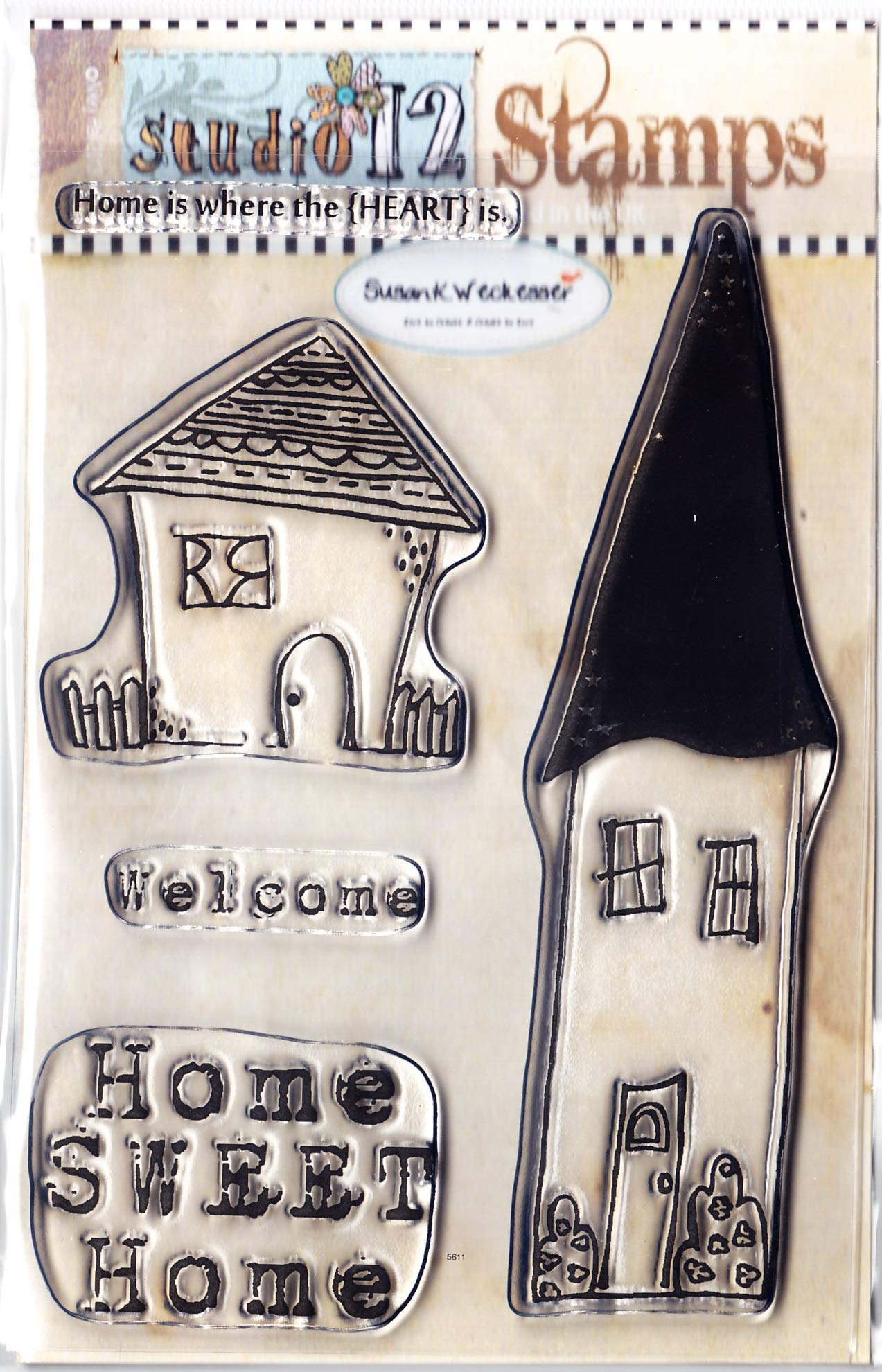 Polkadoodles A6 Home Sweet Home Clear Polymer Stamp
