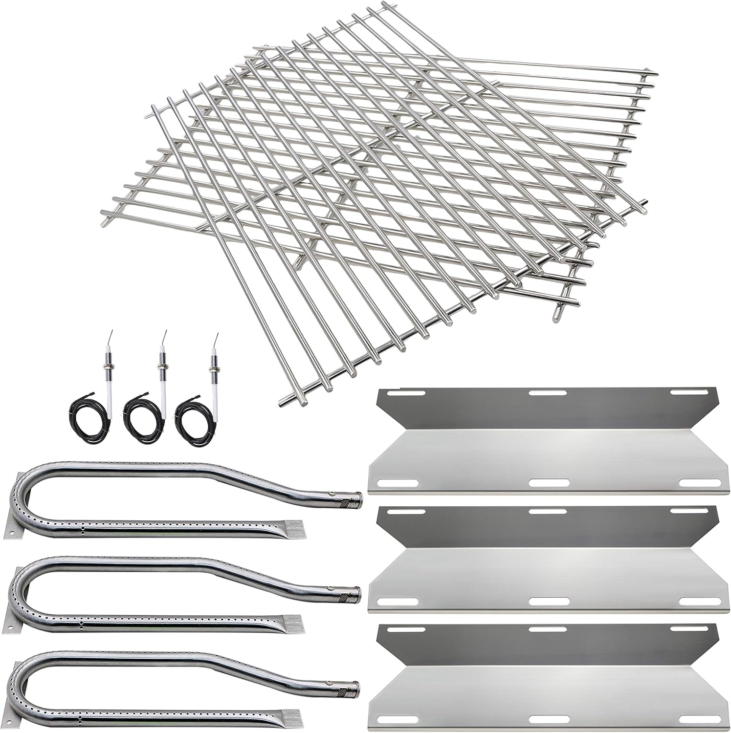 Amazon Com Hisencn Bbq Repair Kit Replacement For Jenn Air Gas Grill 720 0336 7200336 720 0336 Grill Stainless Steel Burners Stainless Steel Heat Plates Stainless Steel Cooking Grid Grates Igniters Garden Outdoor