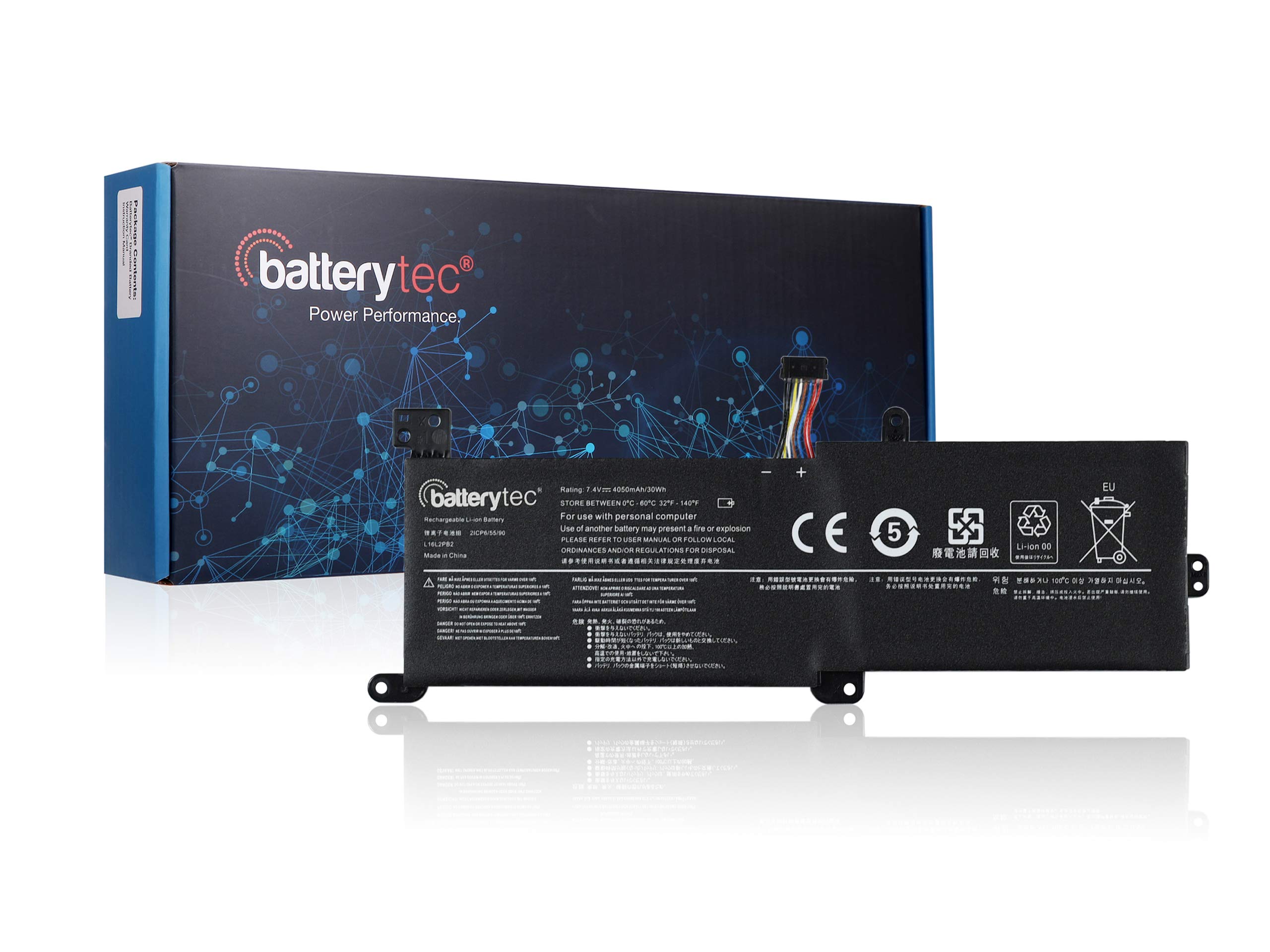 Batterytec battery for Lenovo L16L2PB1 L16L2PB2 L16S2PB2 L16L2PB3 L16CCC Ideapad 320 320-14IAP 320-14AST 320-15IAP 320-15ABR Touch XIAOXIN 5000.