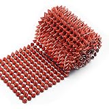 2/3 Yard Red Plastic Spike Stud Chain Trim - Sew Or Glue On For Punk Rock DIY Crafts & Clothing