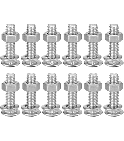 M8 X 45mm Carriage Bolt Kit, 8 Set Includes Washers And Nuts - Zinc Plated - View #5