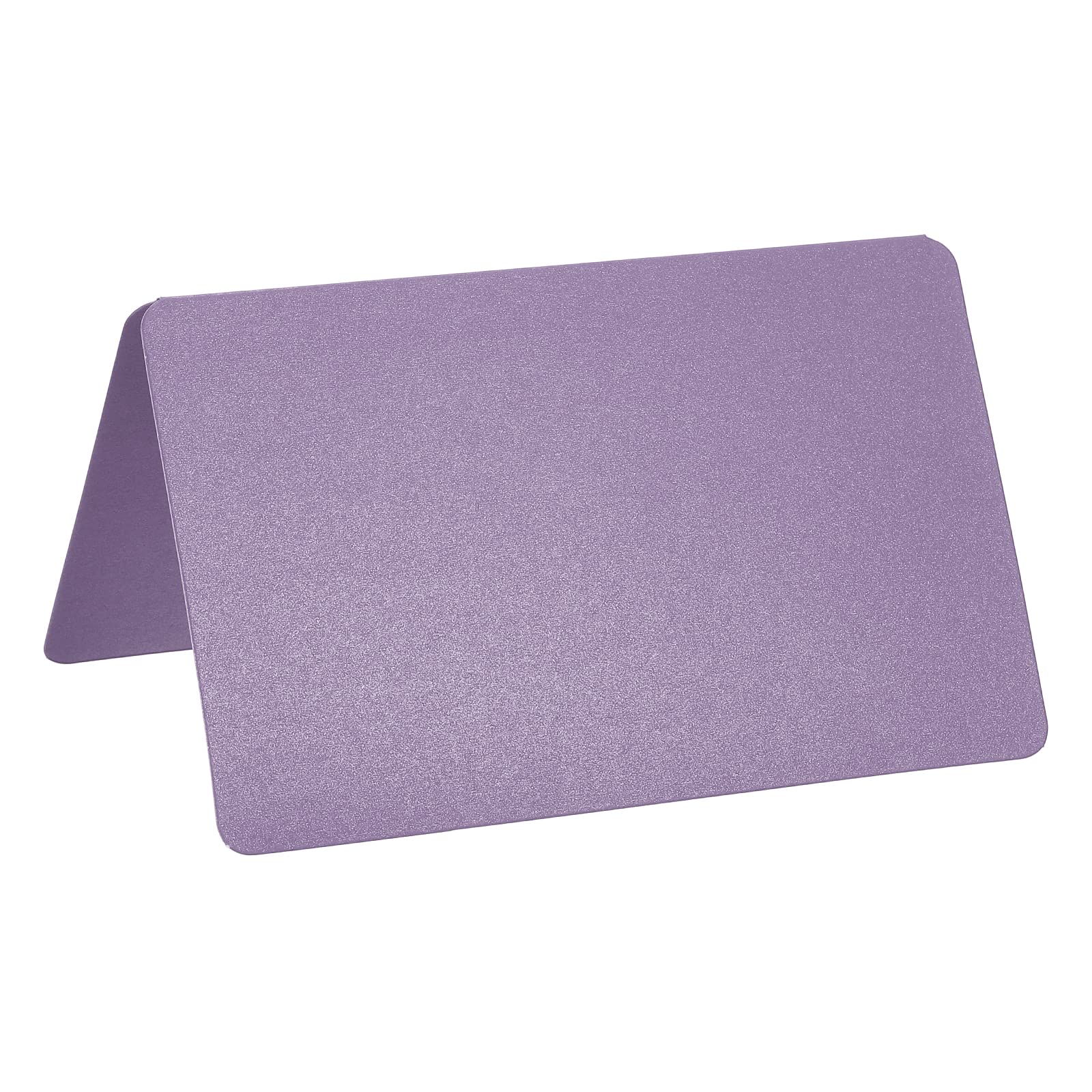 PATIKIL Greeting Cards,100Pcs Favor Decor Foldable Blank Card for Wedding, Party, DIY Decoration, Table Name Place Cards, Purple Pearlescent Paper