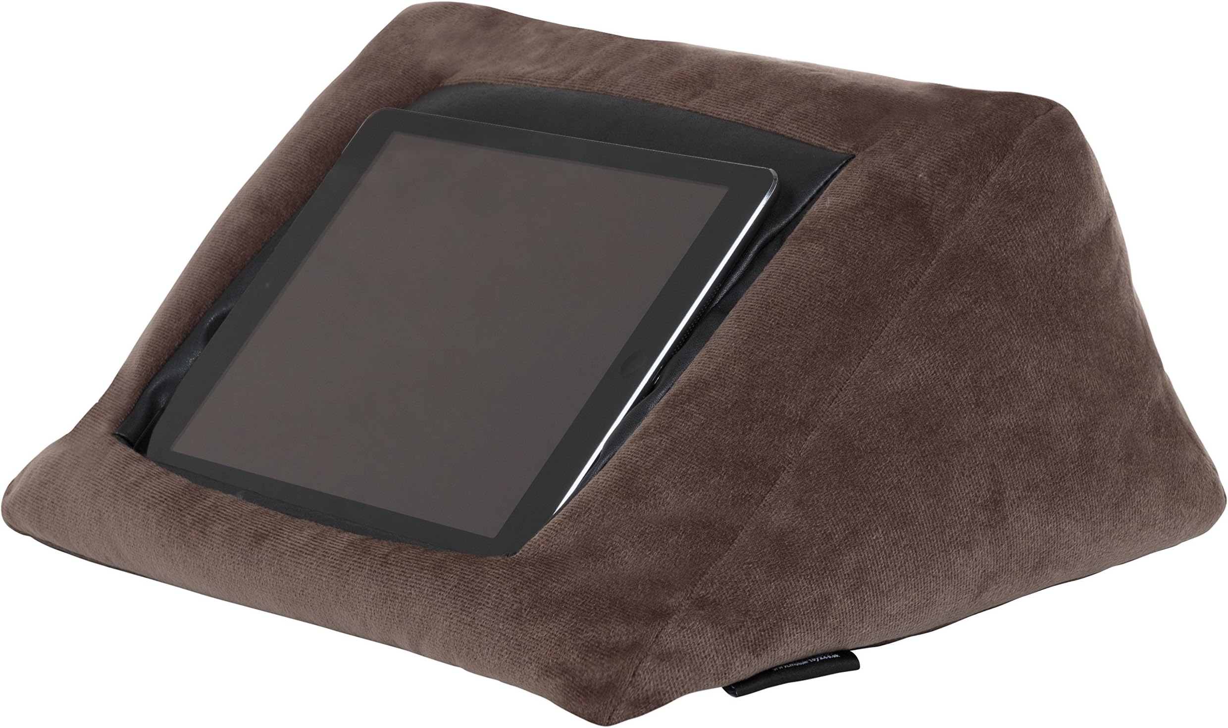 Ipad Cushion Pillow Stand Holder Velvet (Brown) Suitable For All Tablet Devices. Perfect To Use Around The Home For Comfy Ipad Viewing. Luxurious Material