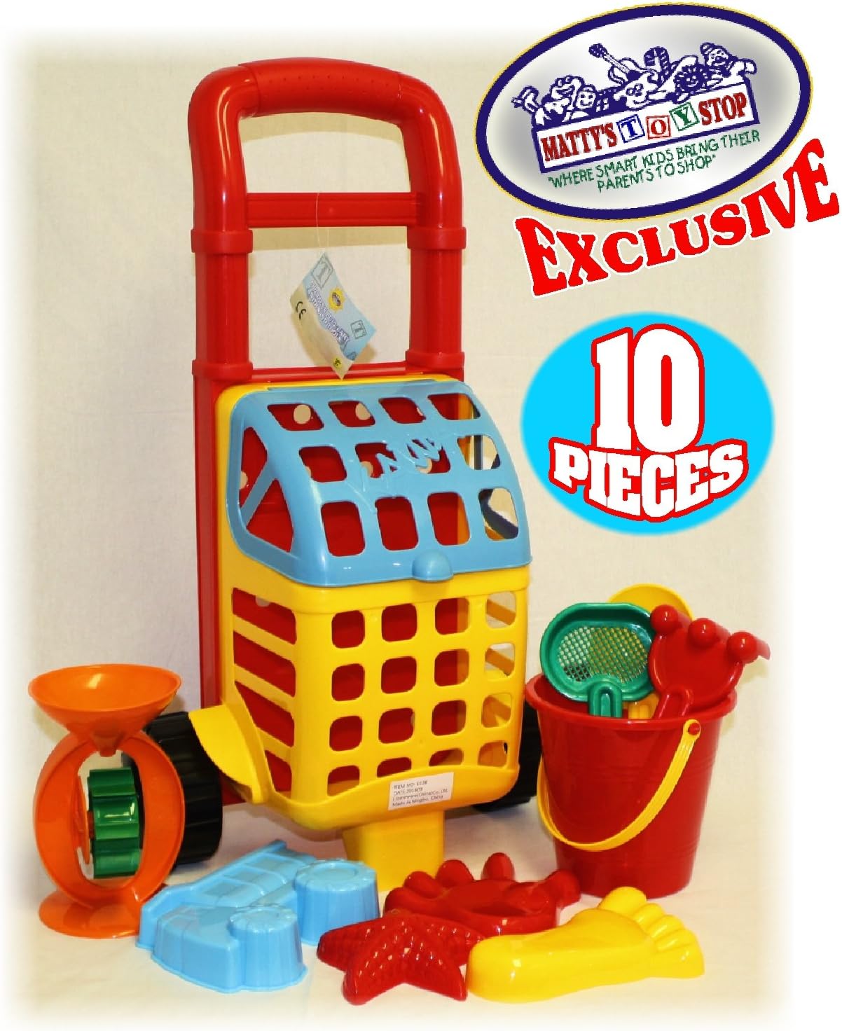 Matty's Toy Stop 10Piece Deluxe Plastic Beach Toys Sand