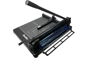 TEXALAN(R) Heavy Duty Guillotine Paper Cutter Black 400 Sheets Stack Paper Trimmer (A3-17'' Paper Cutter)