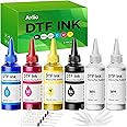 Premium DTF Ink 600ML- Axlio DTF Transfer Ink for PET Film, Refill DTF Ink for ET-8550, XP15000, L1800, L805, R1390, R2400. Heat Transfer Printing Direct to Film (100ml x 6, 2W+1BK+1C+1M+1Y)