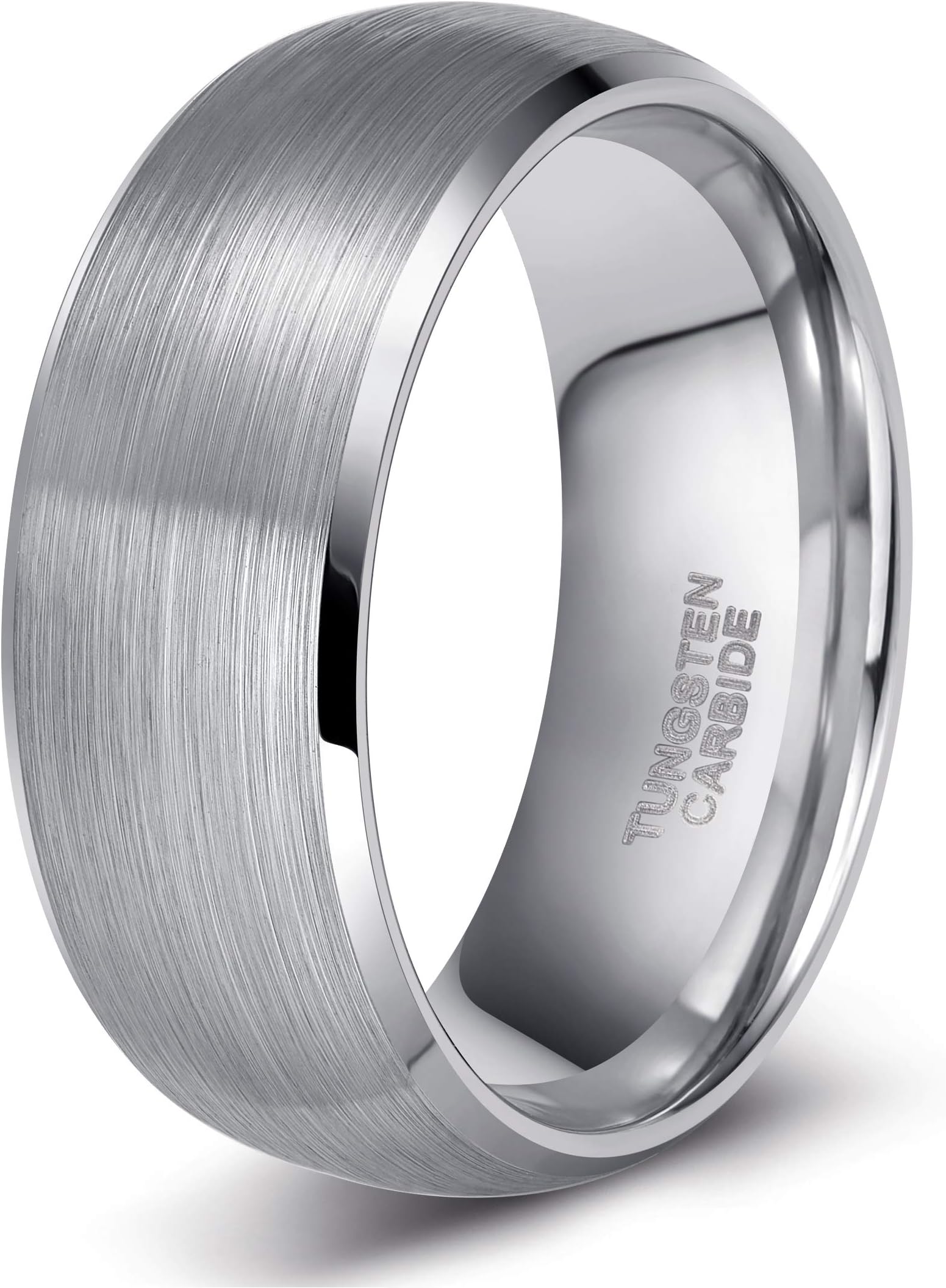 Shuremaster 4mm 6mm 8mm Tungsten Ring Wedding Band for Men Women Engraved I Love You Matte Brushed Comfort Fit Size 4-15
