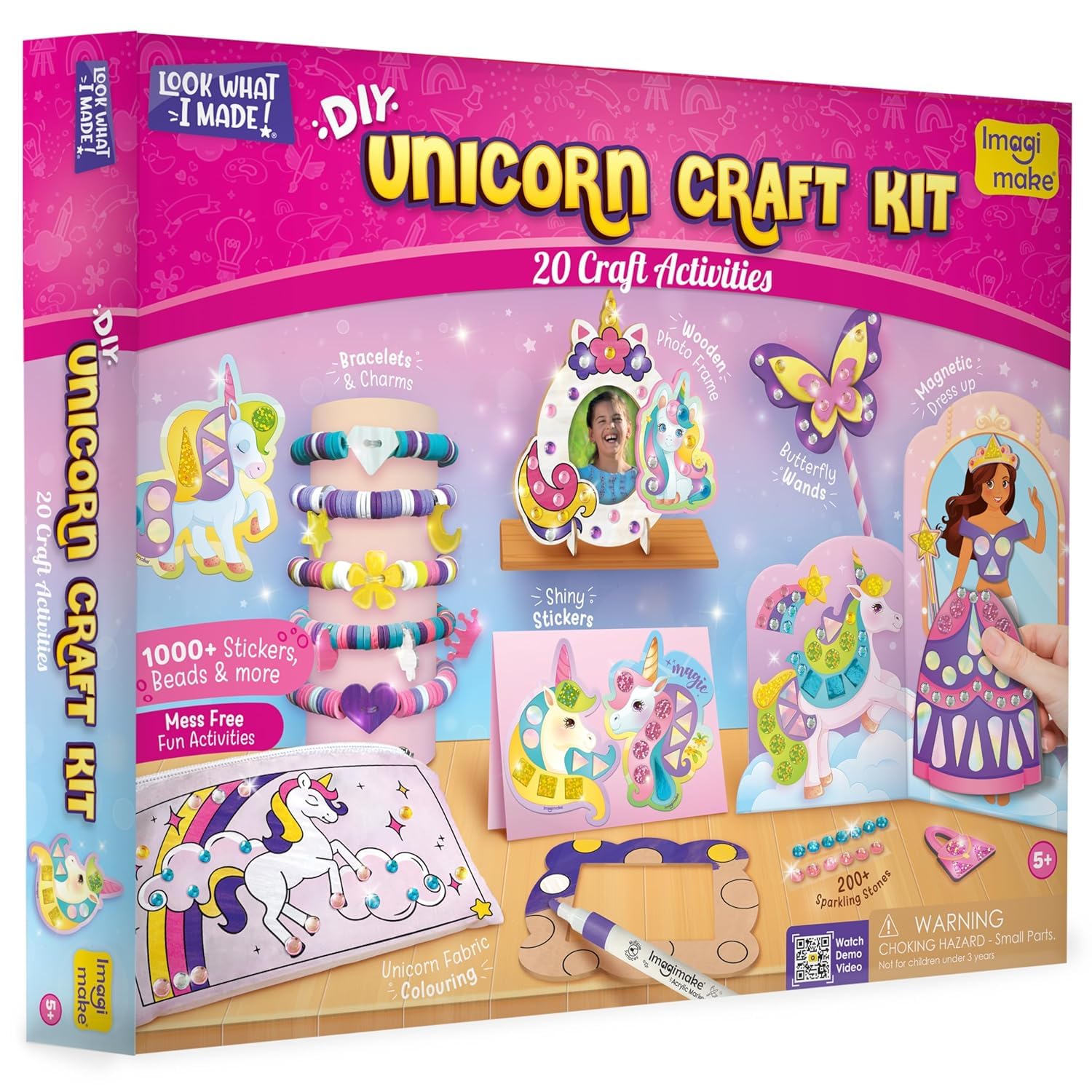 Imagimake Unicorn Craft Kit | 20+ Mess Free Activities | Bracelet Making Kit, Magnetic Princess Dress Up, Stickers and More | Easter Gifts for Kids | Arts & Crafts for Kids 5,6,7,8,9,10 Years Old — image 1