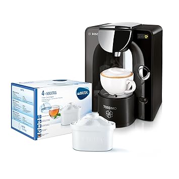 Bosch Tassimo Hot Drinks And Coffee Machine And Pack Of 4 Brita