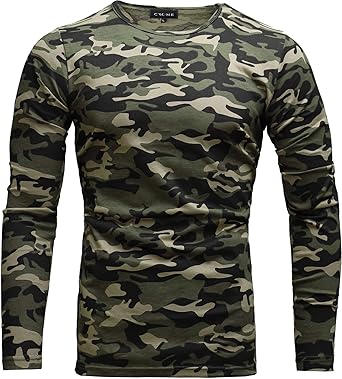 Crone Essential Basic Herren Slim Fit Langarm Rundhals Shirt Longsleeve T-Shirt Sweatshirt in vielen Farben Vegan