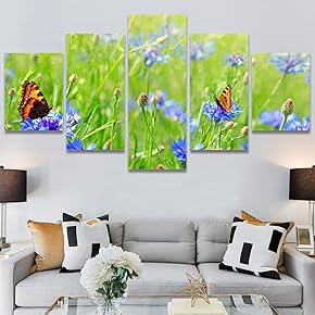 SIGNWIN 5 Panel Canvas Wall Art Modern Art...