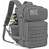 QT&QY 25L/45L Military Tactical Backpack For Men Molle Daypack 3 Day Bug Out Bag Hiking Rucksack With Bottle Holder
