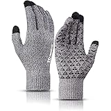 TRENDOUX Winter Gloves for Men and Women - Upgraded Touch Screen Anti-Slip Silicone Gel - Elastic Cuff - Thermal Soft Wool Li