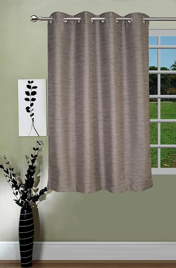 Amazon Lushomes Matka Silk Grey Curtain for Window B072KXWCGS