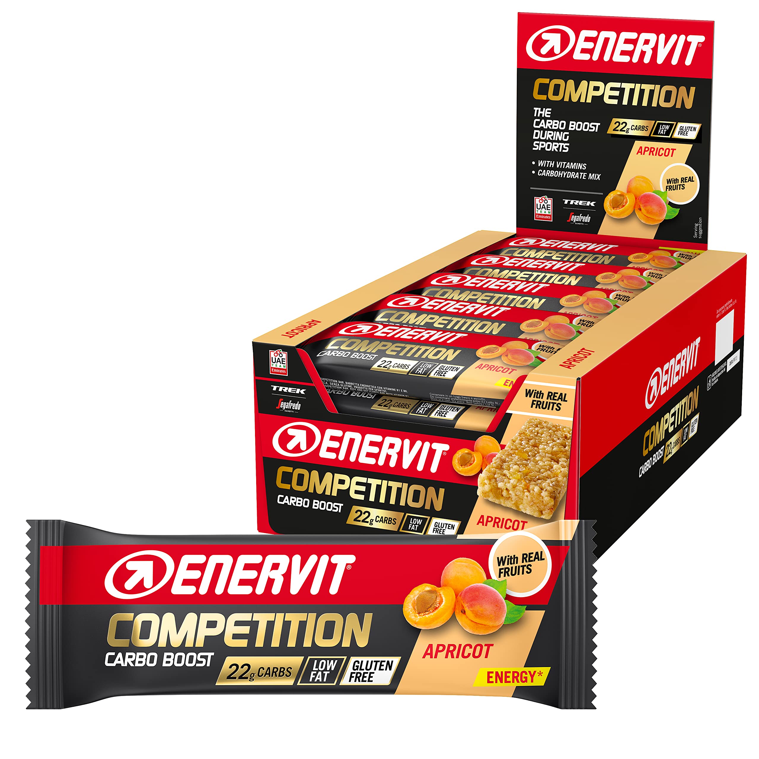 Enervit Competition Energy Bar (Apricot, Box of 25 Bars)