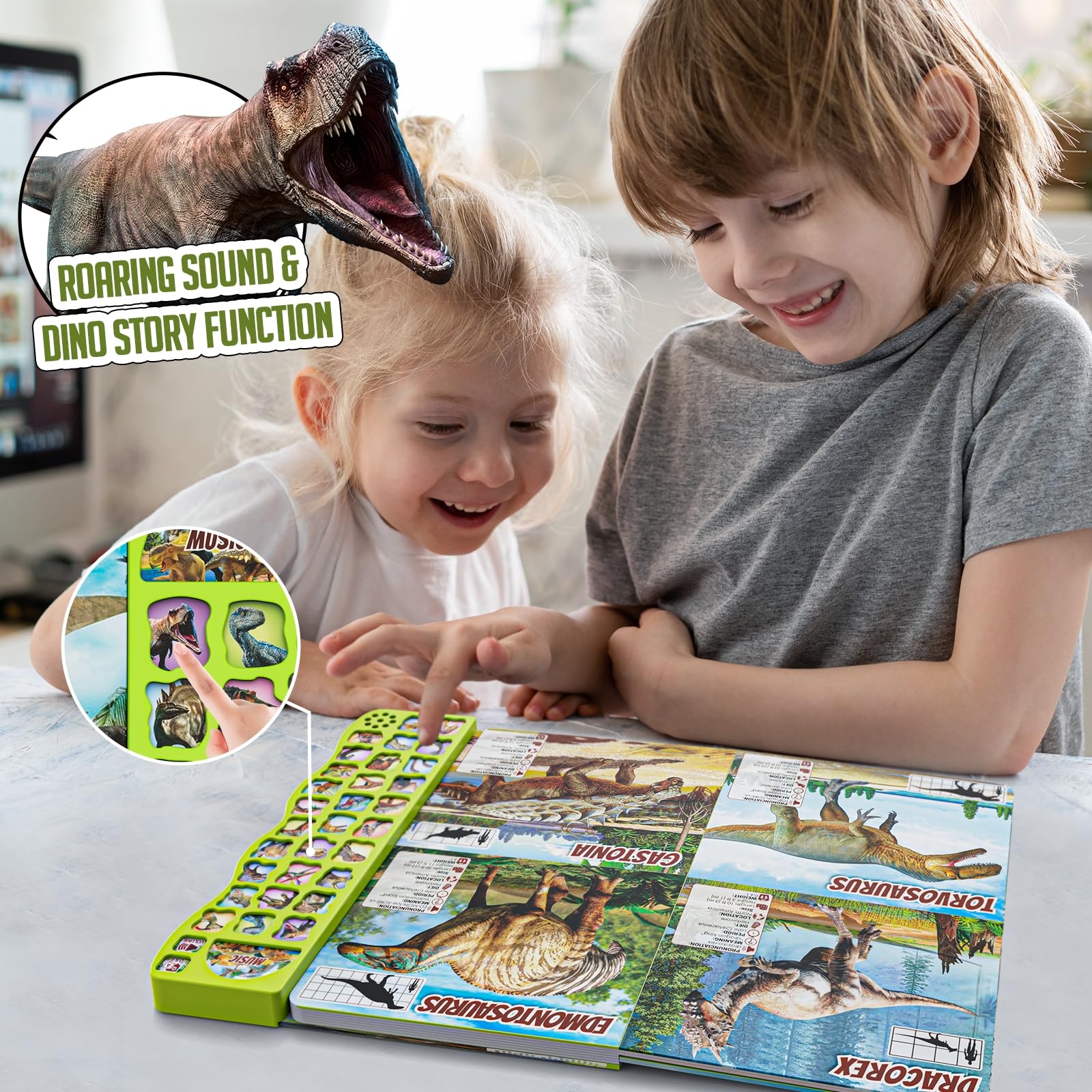 Dinosaur Toys for Kids 3-5 Dinosaur Book with Sounds 30 Species Names & Realistic Sounds InteractiveToys for Boys Girls Kids 2 3 4 5 6 7 Year Old Dinosaur Toys Gifts(Dinosaur Book)