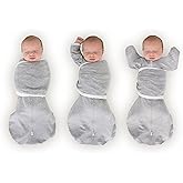 SwaddleDesigns 6-Way Omni Swaddle Sack, Arms Up Swaddle for Newborn, More Options to Calm Startle Reflex, Improves Sleep, Small, 0-3 month, 6-14 lbs, Heathered Gray