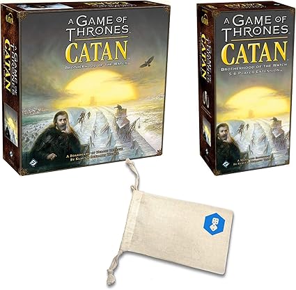 Amazon.com: Un juego de Tronos Catan con un juego de Tronos Catan 5 – 6 jugador extensiones Bundle - Incluye práctico cordón bolsa de almacenamiento con el logotipo de jugadores de juego