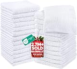 Utopia Towels Flannel Face Cloths Set 30x30 cm 24-Pack White 100% Cotton