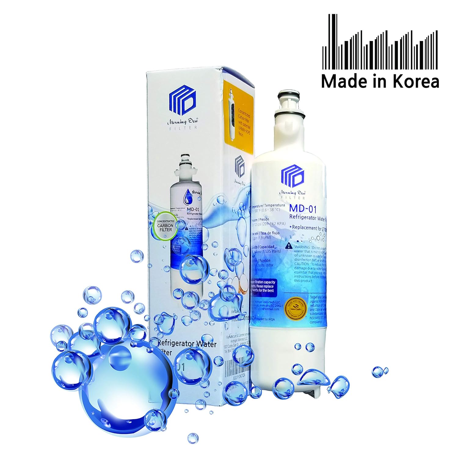 Morning Dew MD-01 repuesto de filtro de refrigerador, compatible ...