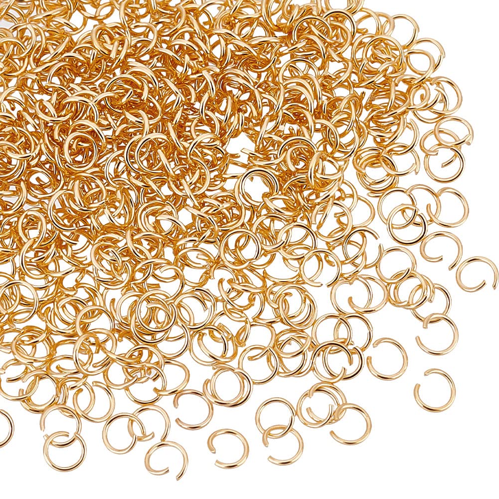 UNICRAFTALE 1000Pcs 3mm Golden Stainless Steel Jump Rings Open Jump Rings Connector Jewelry Findings for Jewelry Making& Craft Projects and Necklace Repair, 0.4mm Thick — image 1