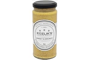 KOZLIKS Kozlik's Sweet & Smoky Brown Yellow Dijon Natural Gluten Free Non-GMO Mustard, 8.5oz (241gm) - 3 Pack