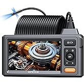 50FT Triple Lens Sewer Camera, DEPSTECH Borescope with 5" IPS Screen, 1080P Endoscope with Light, Flexible Snake Inspection for Wall, Plumbing, Automotive Engine Inspect