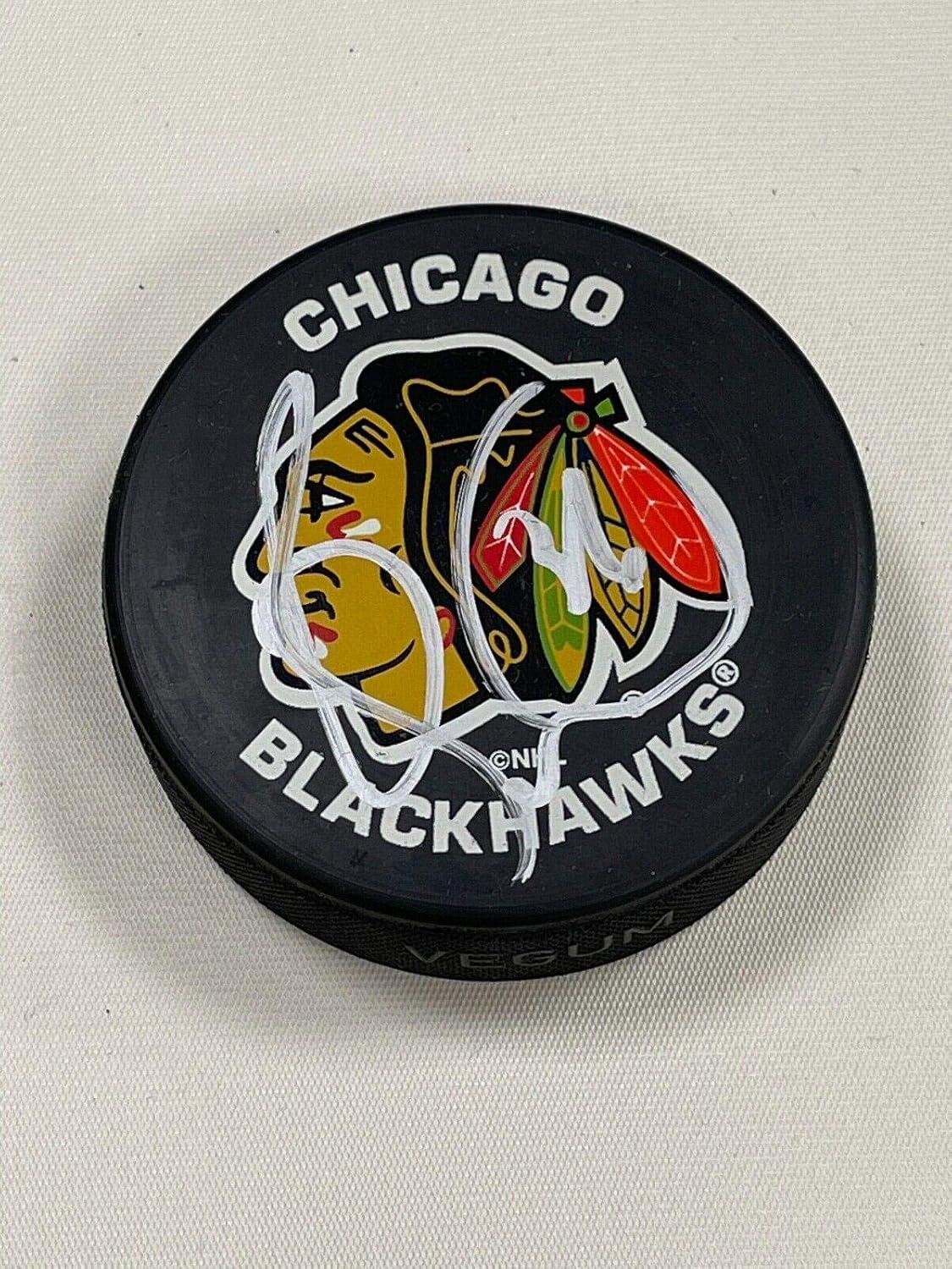 Dave Bolland Signed Chicago Blackhawks Vintage Puck w/COA