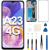 FOOBONG for Samsung Galaxy A23 4G Screen Replacement with Frame Ear Speaker | Side Volume Button Vibration Motor SM-A235F A235M Touch Display Incell LCD Digitizer with Repair Kits
