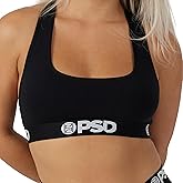 PSD Underwear Womens Sports Bra - Modal Blend, Medium Support Sports Bras for Women, Womens Racerback Sports Bras