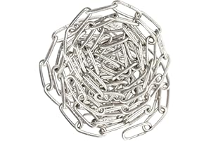Adyoney 5/42inch(3mm) 3.3yd (3m) 304 Stainless Steel Chain Suspension Chain Clothesline Chain Guardrail Chain Small Pet Chain for Clothes Hanger，Guardrail，Gate，Small Pet