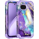 Rancase for Google Pixel 10a Case 2026, Three Layer [Military-Grade Protection] Heavy Duty Shockproof Protective Hard PC&TPU Bumper Case for Women Men, Purple