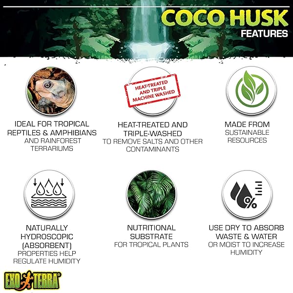 EXO TERRA COCO HUSK TERRARIUM SUBSTRATE, 8-QUART