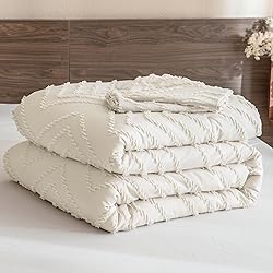 Andency Comforter Full Size Set, Beige Boho Bed
