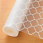 Cooyes Shelf Liner for Kitchen Cabinets, Non‑Adhesive Drawer Liner | Premium Waterproof Durable EVA Material Easy-to-Cut Shelf Paper for Cupboard, Dresser, Modern Pattern, 17.5"W x 78.7"L