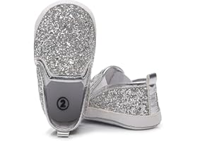 HONGTEYA Baby Boys Girls Shoes Infant Sneakers Baby Moccasins Pu Leather Soft Sole Anti-Slip Flats Toddlers First Walkers Newborn Crib Shoes Tennis Sports Shoes Outdoor Indoor