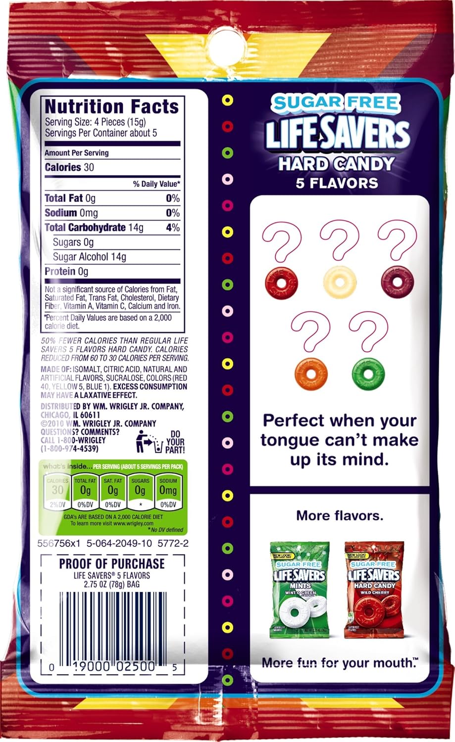 Sugar Free Lifesavers Mints Nutrition Nutrition Pics