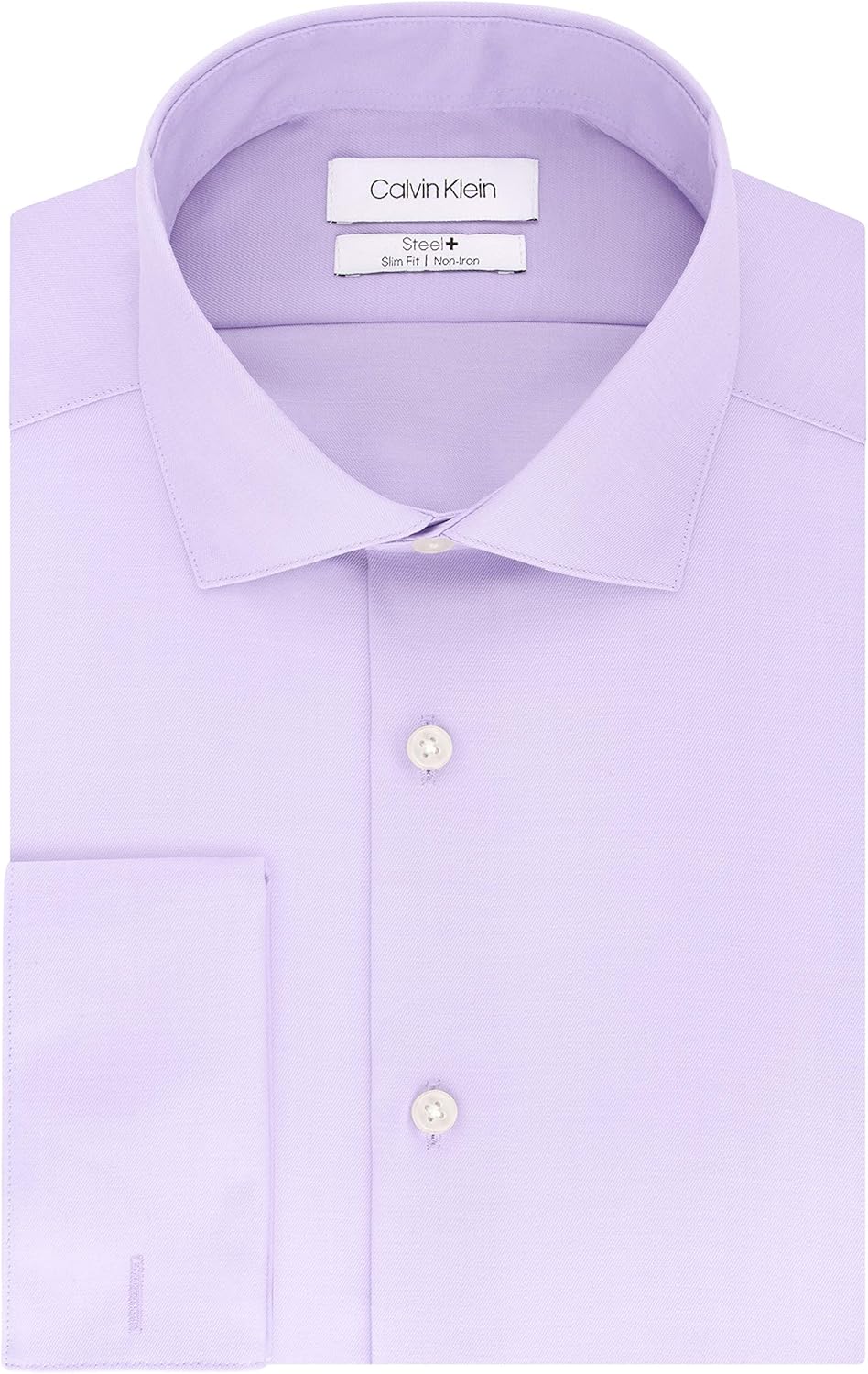 Calvin Klein Men's Dress Shirt Slim Fit Non Iron Solid French Cuff at  Men’s Clothing store