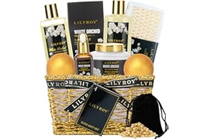 LILY ROY Fathers Day Spa Gift Basket Set for Women and Men 10Pcs Bath and Body Gift Basket Bath Spa Gift Set Works for Christmas Birthday Gifts set for Women Father Day Spa Kit Self Skin Care