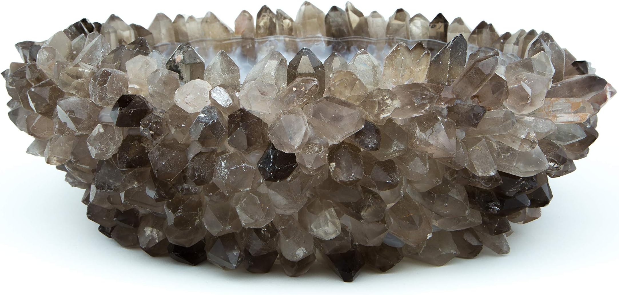 SMOKED CRYSTAL QUARTZ CENTER PIECE-