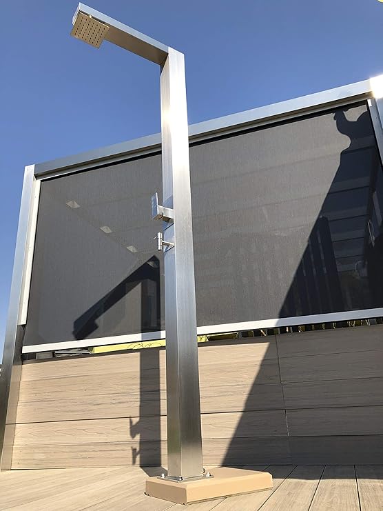 Douche Solaire modèle A1, Acier Inoxydable brossé, 20 litres, Douche de