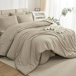 Litanika Comforter Queen Size Set Khaki - 7 Pieces