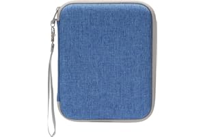 Jeachan Card Case for Yoto cards, Soft Portable Folder with Zipper & 80 Pockets Player & Mini Audiobook Cards, Card Binder Holder with Sleeves for Travel (Blue)