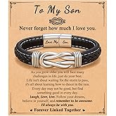 ORISPRE To My Son/Grandson/Nephew Bracelet, Gifts for Teens Boys Men Inspirational Bracelet for Birthday Confirmation Graduation Back to School Christmas Gifts