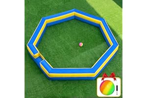 NINGHAOVOV 17FT Gaga Ball Pit Inflatable,Gaga Ball Pit Portable with Blower for Indoor Outdoor,Giant Inflatable Ball Pit for School Family Activities Sport Games