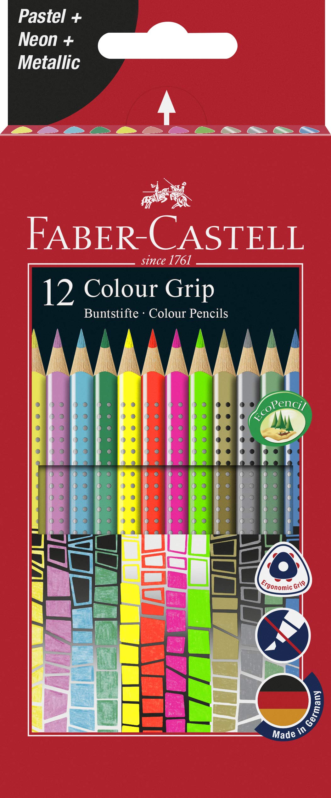 Faber-Castell 201569 Grip Colour Pencil (Pack of 12)