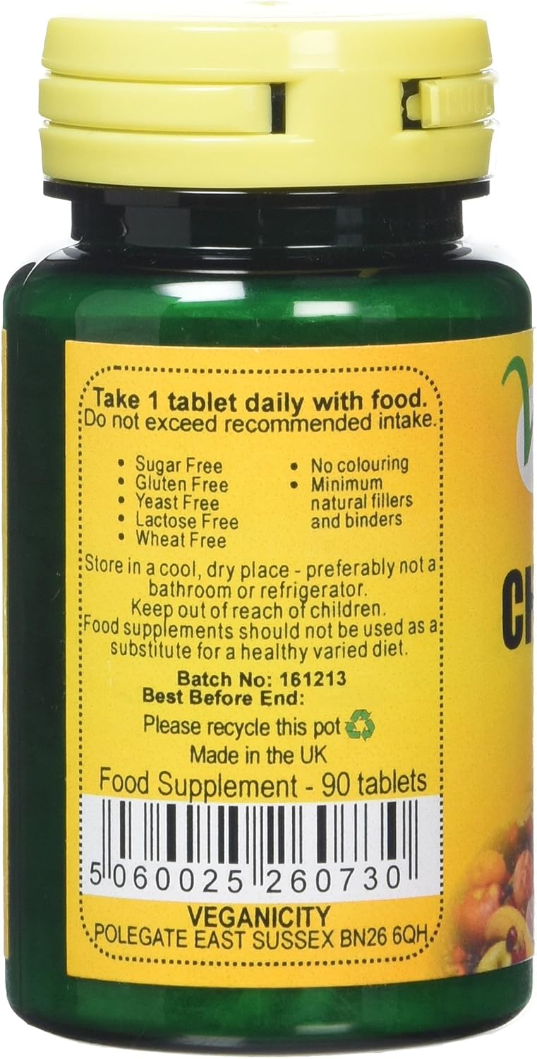 Veganicity Chelated Iron : Mineral Supplement : 90 Tablets, 90 count (Pack of 1) - Image 3