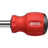 PB Swiss Tools SwissGrip Stubby Universal Bit Holder PB 8452.M-10 CN | 100% Swiss Made | for PrecisionBits C6 and E6 (1/4"), Mechanics' Tools
